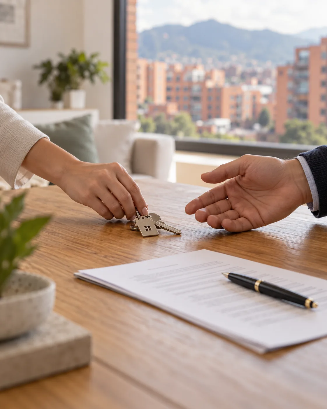 Entrega de llaves y escritura de un apartamento vendido